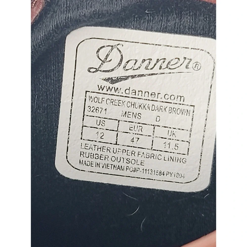Danner Wolf Creek Chukka Boots, Men, Size 12, Dark Brown KT